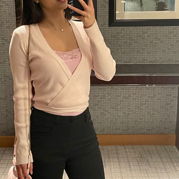 Knit Wrap Sweater - Picture 2 of 5